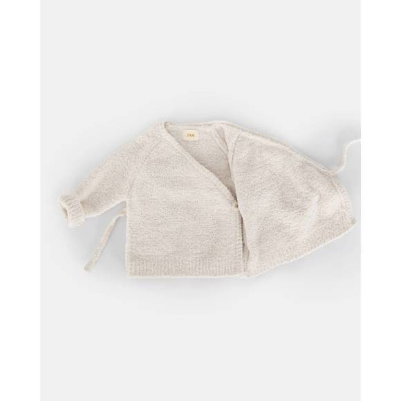 NEW 7AM ENFANT wrap fuzzy top in ecru - Picture 4 of 6
